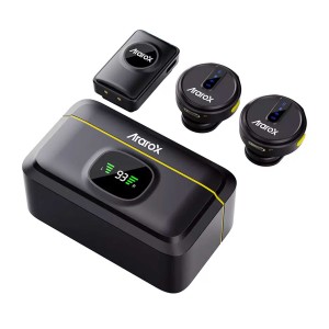 میکروفون یقه ای بی سیم آراروکس مدل M1 Dual رابط جک 3.5 میلی متری و Type-C و Lightning